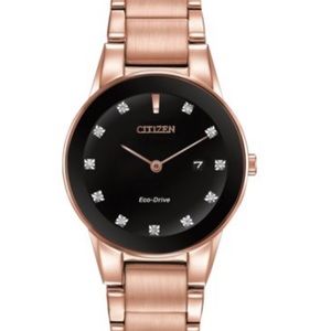 Axiom Rose Gold Black Eco-Drive Analog